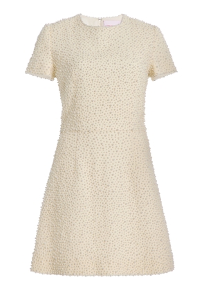Carolina Herrera Embellished Wool Mini Dress - Moda Operandi
