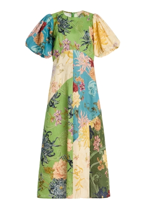 ALÉMAIS Avery Spliced Linen Midi Dress - Moda Operandi