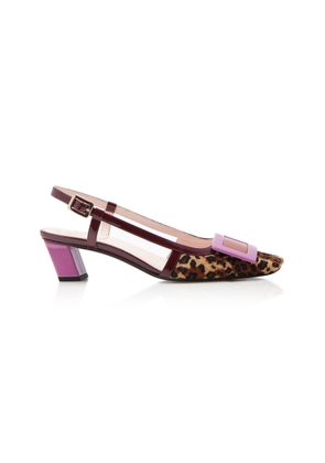 Roger Vivier Belle Vivier Ponyhair Slingback Pumps - Moda Operandi