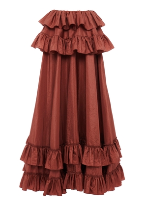 Chloé Ruffled Silk Taffeta Maxi Skirt - Moda Operandi