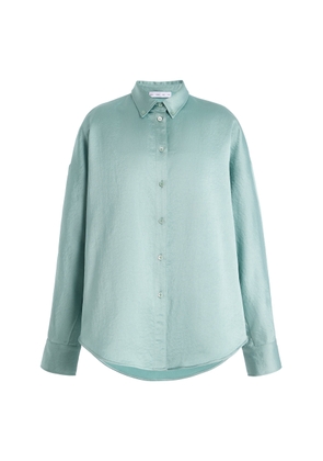 Proenza Schouler White Label Caroline Crinkled Crepe Shirt - Moda Operandi