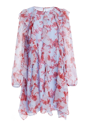 Carolina Herrera Ruffled Silk Chiffon Mini Dress - Moda Operandi