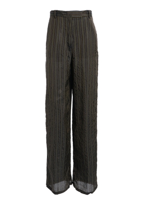 Dries Van Noten Striped Taffeta Straight-Leg Pants - Moda Operandi