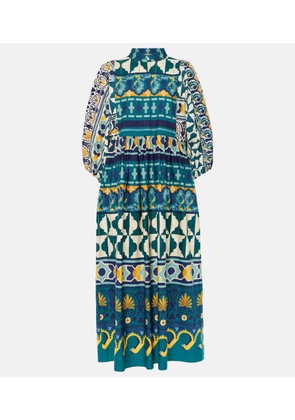 La DoubleJ Portofino printed cotton maxi dress