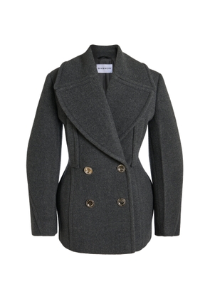 Givenchy Panelled Felted Pea Coat - Moda Operandi