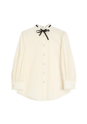 Valentino Garavani Embroidered Poplin Shirt - Moda Operandi
