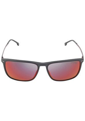 Carrera Red Multilayer Square Mens Sunglasses CARRERA 8049/S 0003/UZ 58