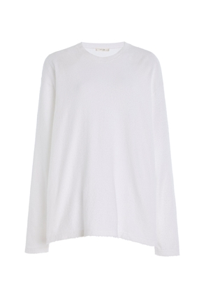 The Row Kabira Cotton Fleece Long Sleeve Top - Moda Operandi