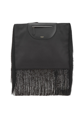 Burberry Ladies Black Fringe Leather Olympia Scarf Flat Clutch