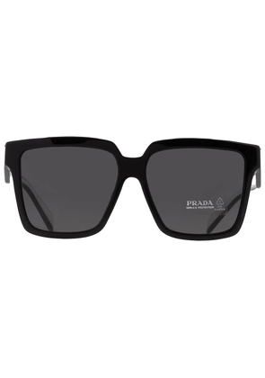 Prada Dark Grey Square Ladies Sunglasses PR 24ZSF 1AB5S0 57