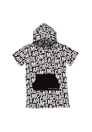 Little Marc Jacobs Girls All-Over Logo Print Cotton-Blend Dress