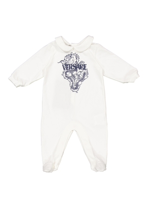 Young Versace Infant Dragon Cotton Jersey Romper & Hat