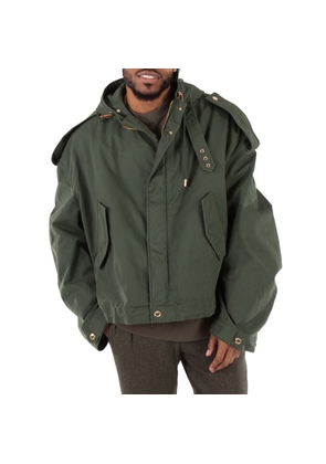 Alexander Mcqueen Mens Green Hooded Jacket