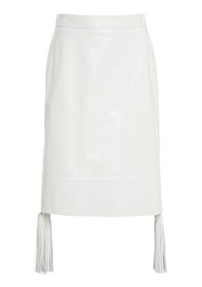 Bottega Veneta Leather Midi Skirt - Moda Operandi