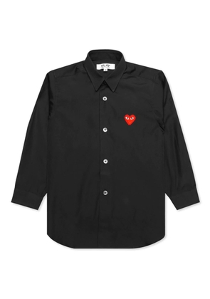 Cdg Play Kids Heart Patch Long-Sleeve Cotton Shirt