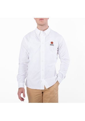 Kenzo Boke Flower Embroidered Long-Sleeve Shirt