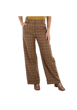 Kenzo Plaid Tailored Wide Leg Pants