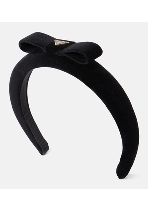Prada Logo velvet headband
