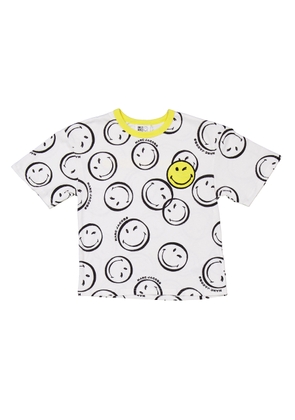 Little Marc Jacobs Boys Smiley Logo Print Cotton T-Shirt