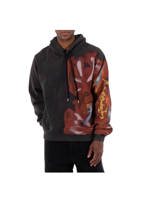 Ambush Mens Black Graphic-Print Cotton Hoodie