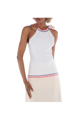 Fendi Intarsia-Knit Halterneck Sleeveless Top