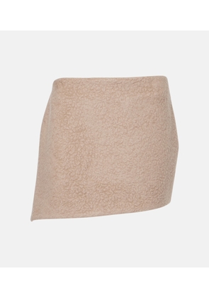 Givenchy Asymmetric alpaca and wool miniskirt