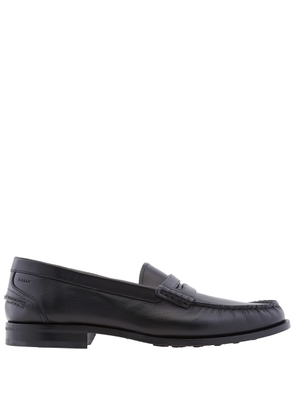Bally Black Leather Penny Loafers