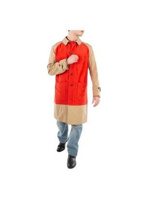 Junya Watanabe Orange X Beige Color Block Trench Coat