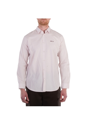 OAMC Mens Fog Grey New Universe Long-Sleeve Lumen Shirt