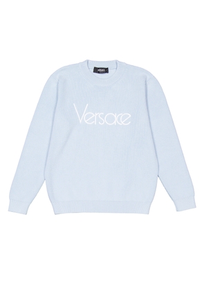 Young Versace Logo-Embroidered Pullover Sweater