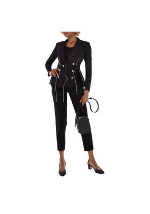 Yohji Yamamoto Gabardine Belted Tapered Trousers