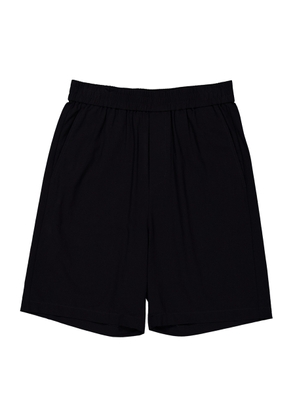 Ami Paris Mens Black Elasticated Waist Bermuda Shorts