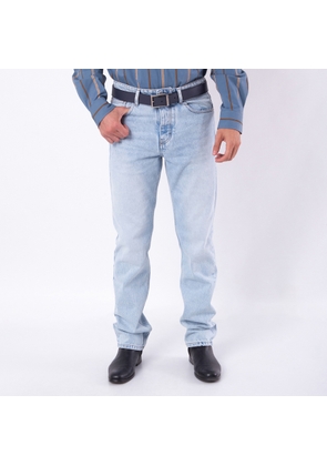 Ami Paris Classic Fit Bleached Blue Denim Jeans