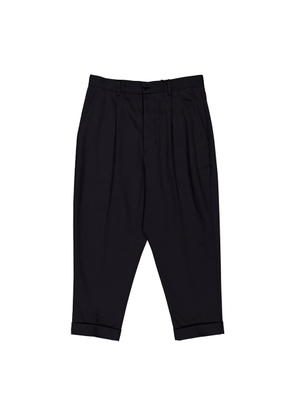 Ami Paris Mens Black Carrot Oversized Trousers