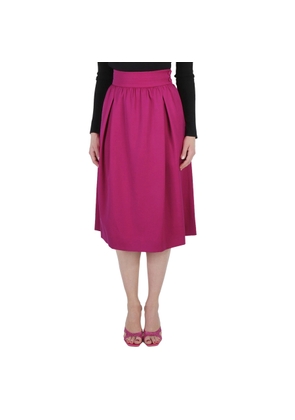 Moschino Ladies Fuchsia Flared Midi Skirt