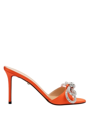 Mach & Mach Crystal-Embellished Bow 95mm Satin Mules