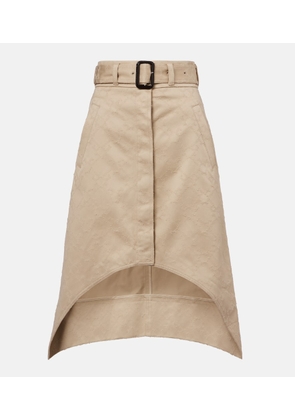 Givenchy Monogram 72 cotton twill midi skirt