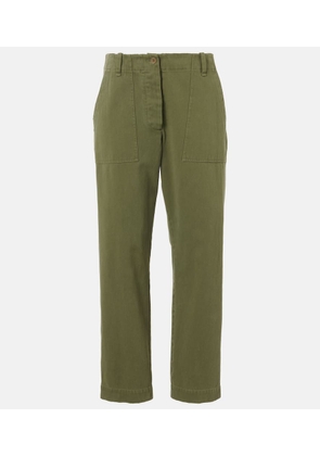 The Row Vendula mid-rise cotton straight pants