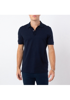 Hugo Boss Jacquard Bubble Cotton-Silk Polo Shirt