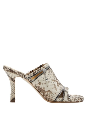 Burberry 85mm Snakeskin Leather Sandals