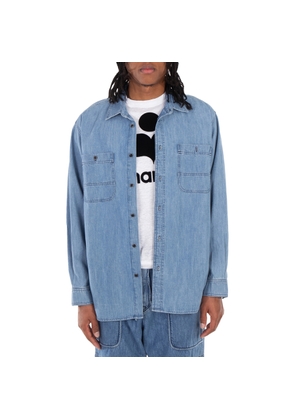 Isabel Marant Mens Blue Vhelynton Blue Cotton Shirt