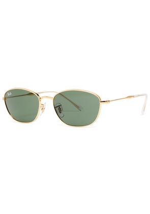 Ray-ban Oval-frame Sunglasses - Gold - One Size