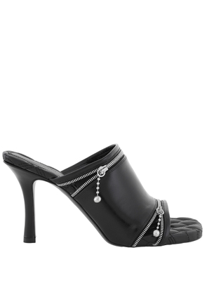 Burberry Peep 85mm Leather Slip-On Sandals