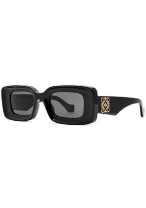 Loewe - Rectangle-frame Sunglasses, Black, Sculpted Frame, Women's Designer Sunglasses, 100% UV Protection