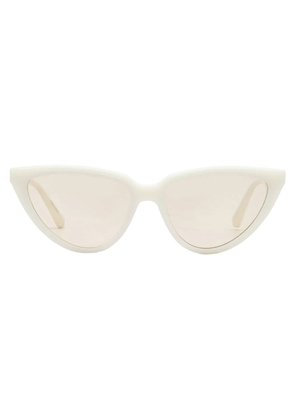 Calvin Klein White Cat Eye Ladies Sunglasses CKJ23658S 100 56