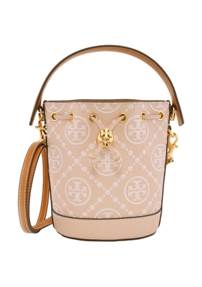 Tory Burch Mini T Monogram Embossed Bucket Bag