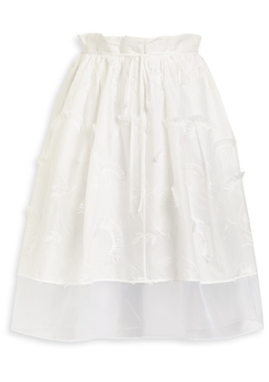 3.1 Phillip Lim Embroidered Tulle and Cotton Midi Skirt - White - 4 (UK8 / S)