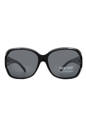 Nine West S03528RNJ001 Smoke Rectangular Ladies Sunglasses 10212279.MID BLKSMK