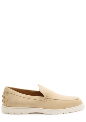 Tods Estivo Suede Loafers - Beige - 11 (IT45 / UK11)