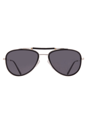 Cartier Santos de Cartier Grey Pilot Unisex Sunglasses CT0078S 003 58